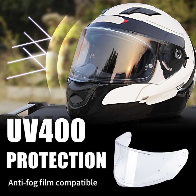 VCOROS Helmet Shield For Assault/Rapid/Stream Full Face Shield Compatible with FF800 FF320 FF328 FF353Street Motorcycle Helmet Visor Replacement (Clear) - Image 3
